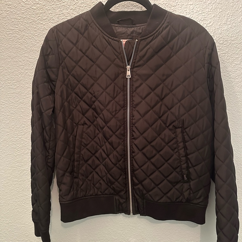 Levi's Black Quilted Bomber Jacket